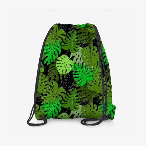 Рюкзак «Зеленые листья монстеры»