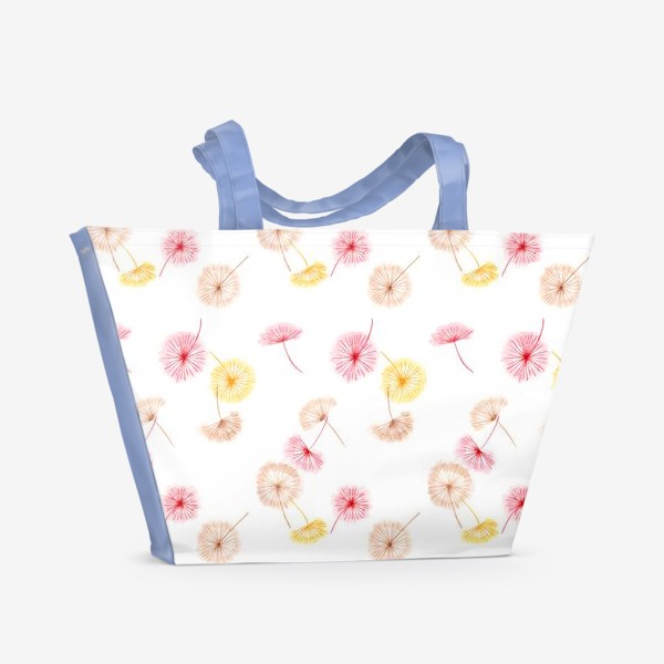 Пляжная сумка «Паттерн. Цветы. Одуванчики акварелью.»