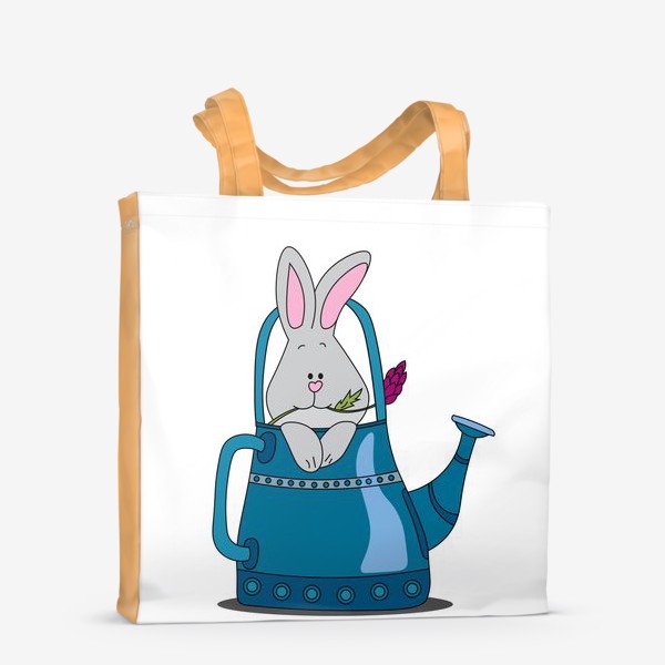 Сумка-шоппер «Кролик в садовой лейке»