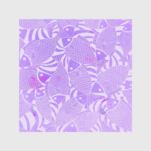 Скатерть «Рыбы на розовом акварельном фоне»