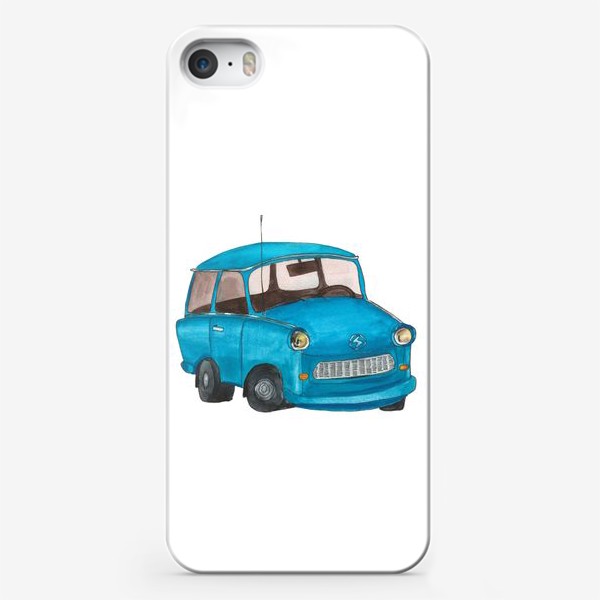 Чехол iPhone «Голубой автомобиль»