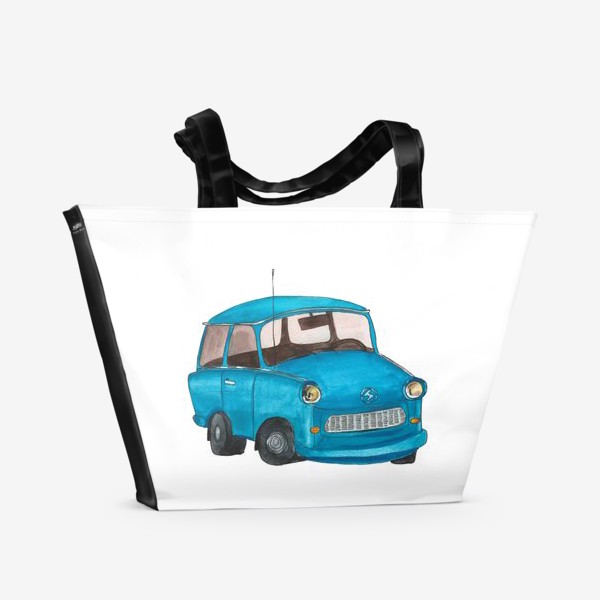 Пляжная сумка &laquo;Голубой автомобиль&raquo;