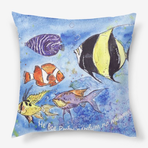 Подушка «морские рыбки»