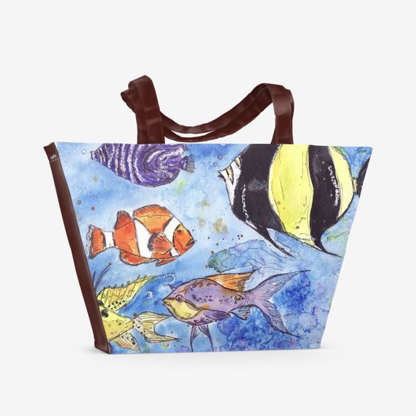 Пляжная сумка «морские рыбки»