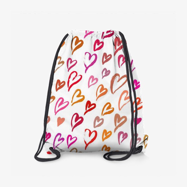 Рюкзак «Разноцветные сердечки. Бесшовный паттерн»