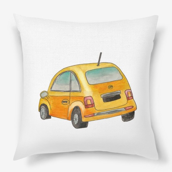 Подушка «Жёлтый автомобиль»