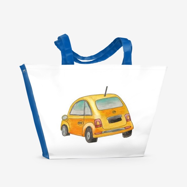 Пляжная сумка «Жёлтый автомобиль»