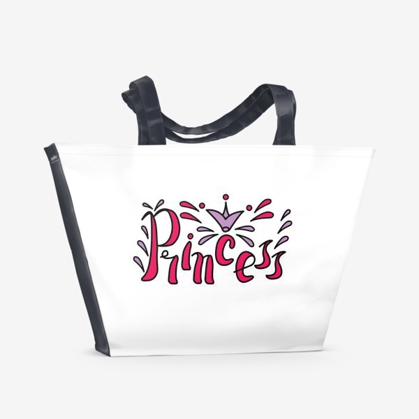 Пляжная сумка «Надпись Princess для девушек.»