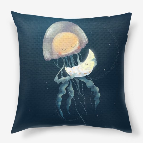 Подушка «Сны. Медуза и малышка луна»