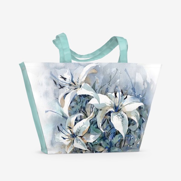 Пляжная сумка «Белое и синее»