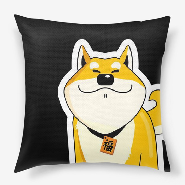 Подушка «Шиба-Ину, желтая собака »