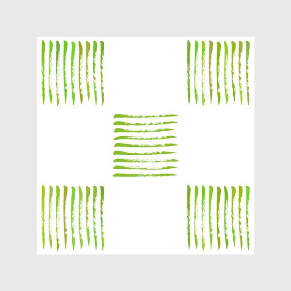 Шторы «Зеленые полоски в квадратиках»