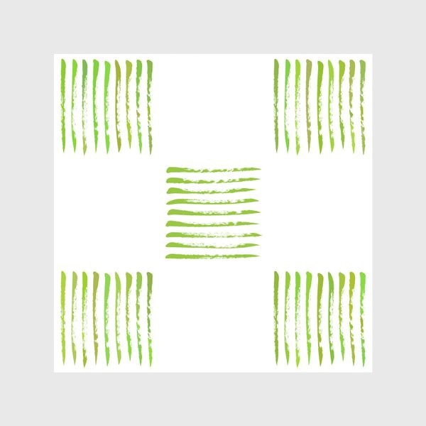 Скатерть «Зеленые полоски в квадратиках»