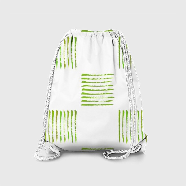 Рюкзак «Зеленые полоски в квадратиках»