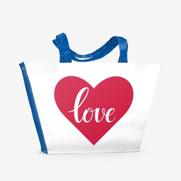 Пляжная сумка «Love. Любовь в сердечке»