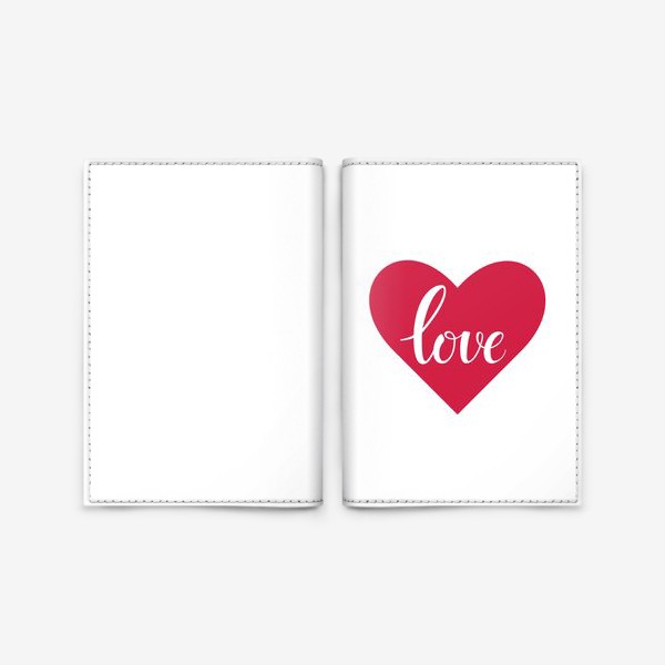 Обложка для паспорта «Love. Любовь в сердечке»