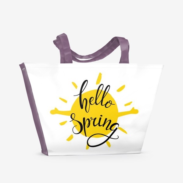 Пляжная сумка &laquo;Hello Spring. Привет, Весна.&raquo;