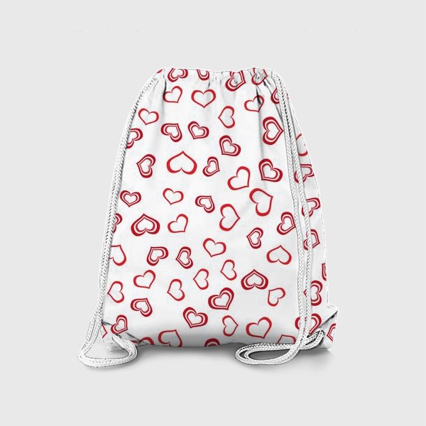 Рюкзак «Сердечки красные»