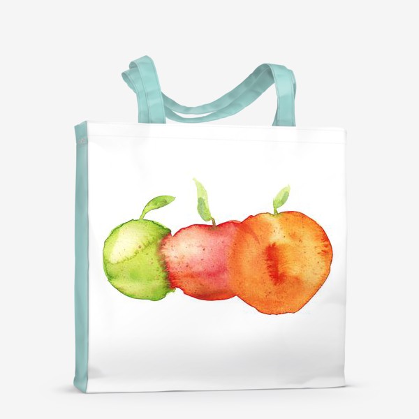 Сумка-шоппер «Акварельные яблоки»