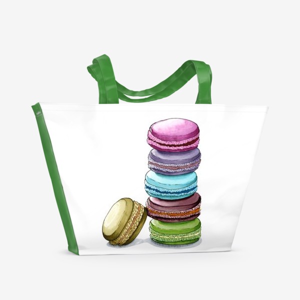 Пляжная сумка «Разноцветные макаруны»