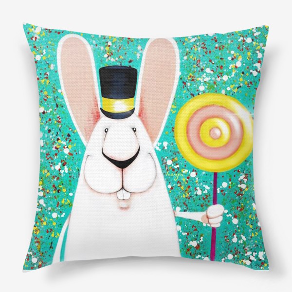 Подушка «Кролик в шляпе»