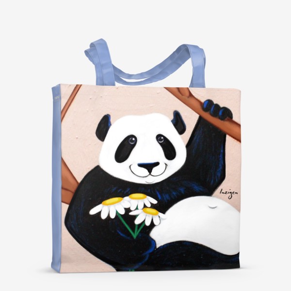 Сумка-шоппер «Панда с ромашками»