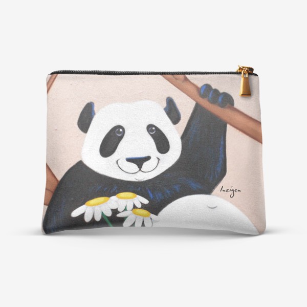 Косметичка «Панда с ромашками»