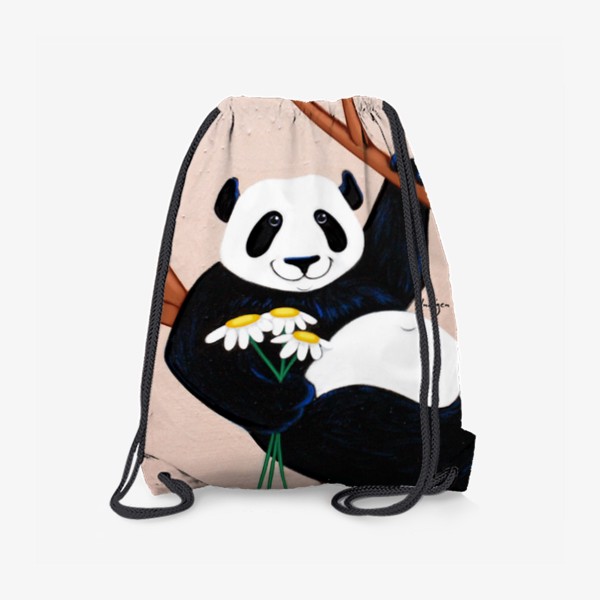 Рюкзак «Панда с ромашками»