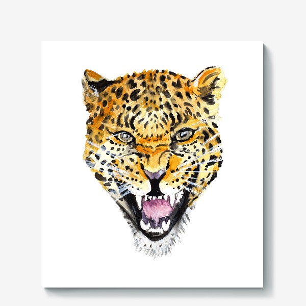 Холст «голова леопарда»