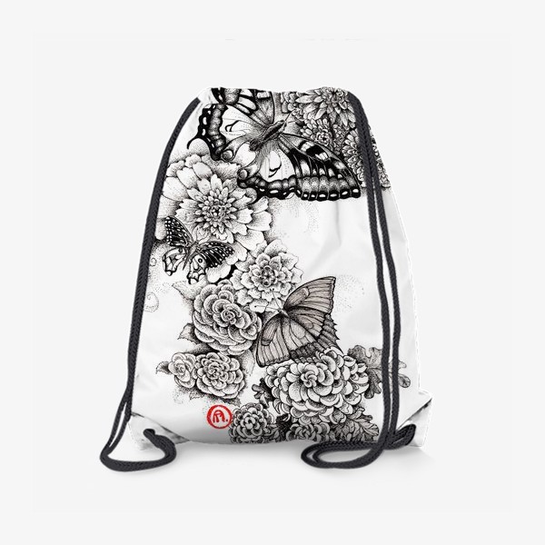 Рюкзак «Цветы и бабочки»