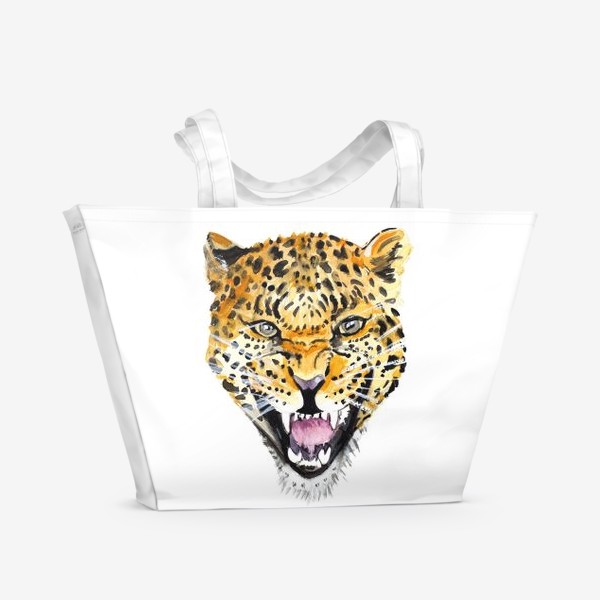 Пляжная сумка «голова леопарда»