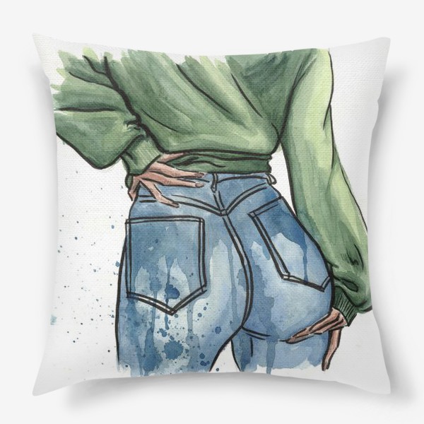 Подушка «Зеленый свитер»