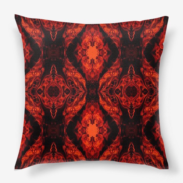 Подушка «Красное и черное - абстрактный узор»