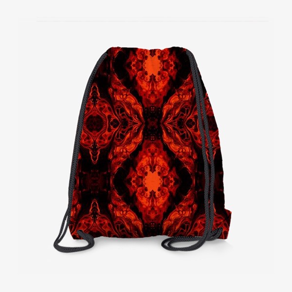 Рюкзак «Красное и черное - абстрактный узор»