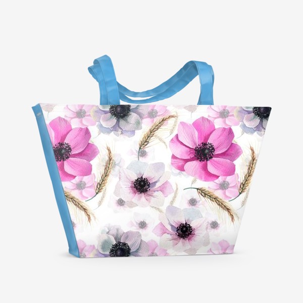 Пляжная сумка «Pink Anemones»