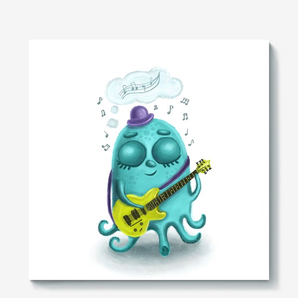 Холст «Музыкальный осьминог»