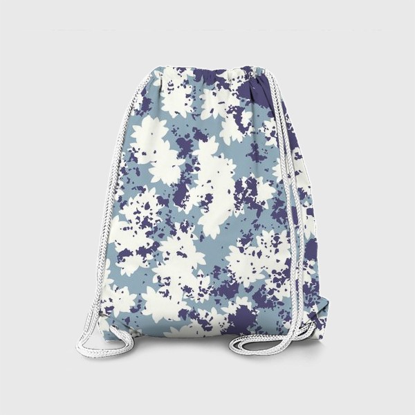 Рюкзак «Синий цветочный камуфляж»