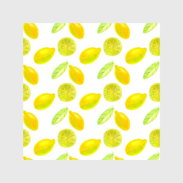 Шторы «Паттерн яркие лимоны»