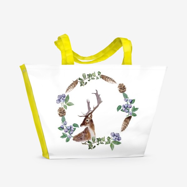 Пляжная сумка «Венок с оленем»