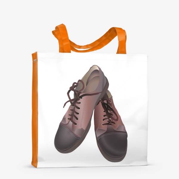 Сумка-шоппер «Коричневые кеды, обувь, мужчина»