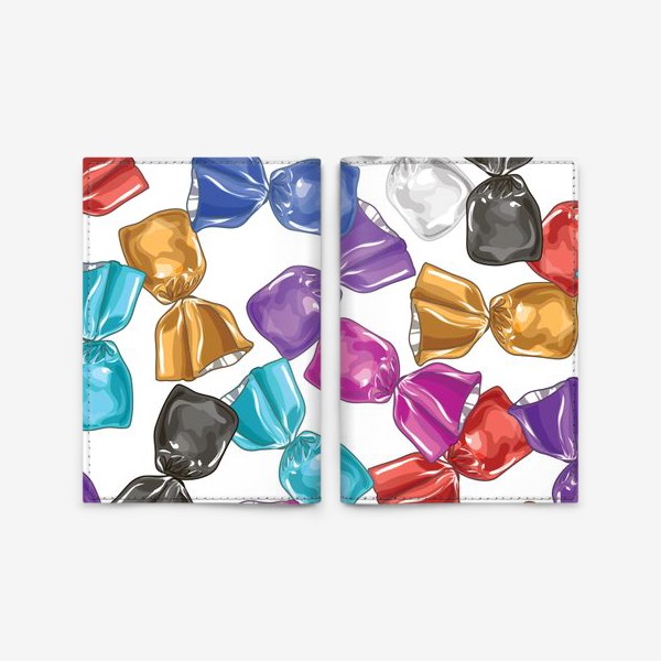 Обложка для паспорта «Разноцветные конфеты»