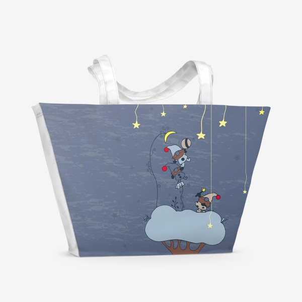 Пляжная сумка «Гномики -волшебники»