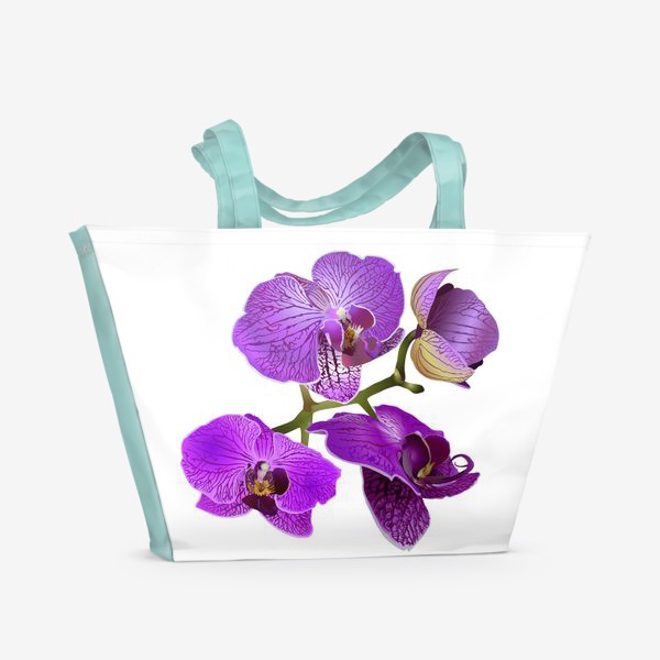 Пляжная сумка &laquo;Цветы розовая орхидея &raquo;