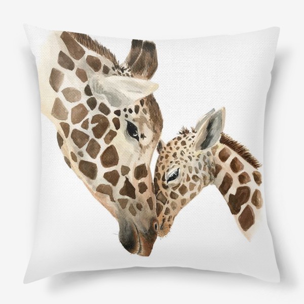 Подушка «Жирафа мать и жирафенок»