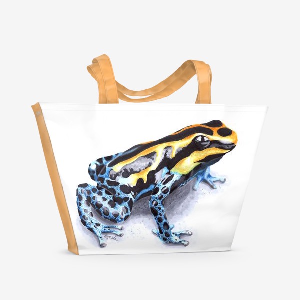 Пляжная сумка «Яркая лягушка»