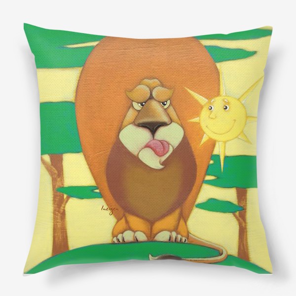 Подушка «Лев и солнце»
