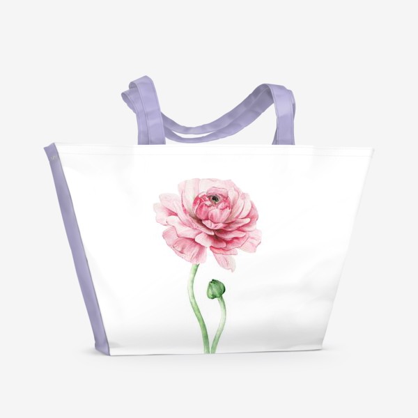 Пляжная сумка «Розовый ранункулюс »