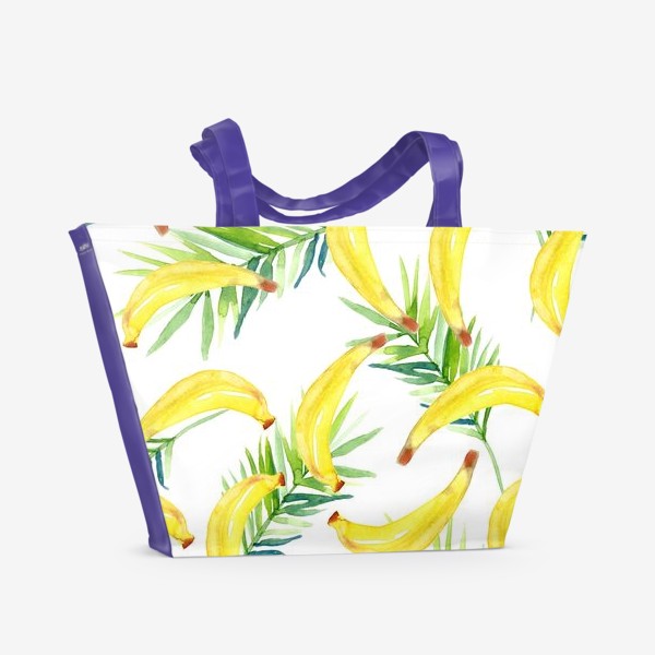 Пляжная сумка «Бананы и тропические листья»