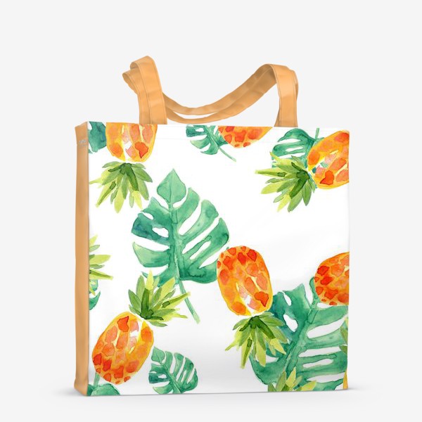 Сумка-шоппер «Ананасы и тропические листья »