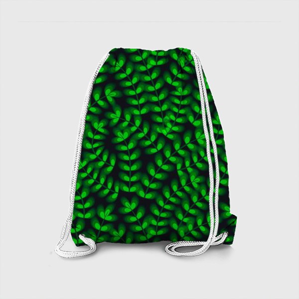 Рюкзак «Лесной узор. Зеленые листочки»